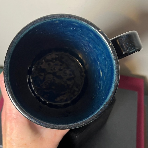 Bitossi Vintage Rare 1960s MCM Navy Blue Turret style Stoneware Mug - Picture 6 of 9